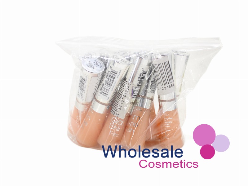 12 x L'Oreal Glam Shine Fresh & Reflexion Lip Gloss - 186 AQUA GRAPEFRUIT